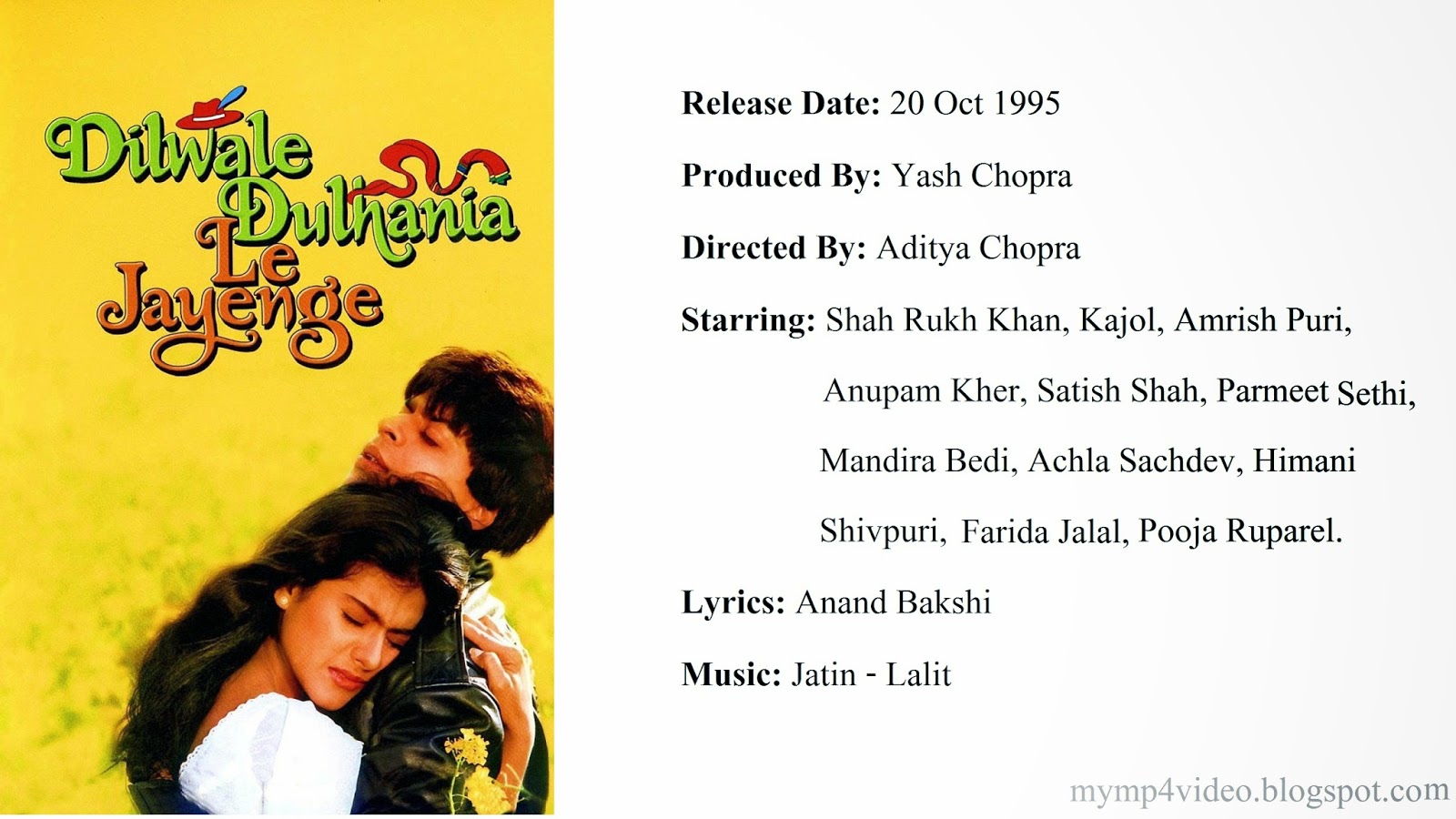 Dilwale dulhania le jayenge 1995 720p hd download filmywap